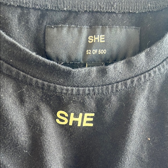 Darc Sport Black and Gold Crop Top with Fierce Graphic - Picture 3 of 4